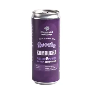 Kombucha Antiox E Power, sapore aronia & ciliegia, bott.