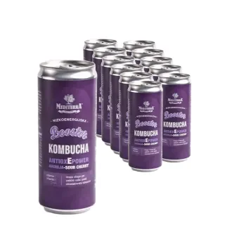 Kombucha Antiox E Power, sapore aronia & ciliegia (11+1 gratis)