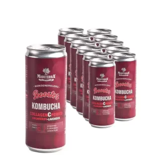 Kombucha Collagen C Power, sapore mirtillo rosso & lavanda (11+1 gratis)