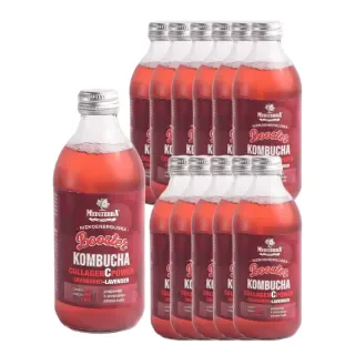 Kombucha Collagen C Power, sapore mirtillo rosso & lavanda (11+1 gratis)