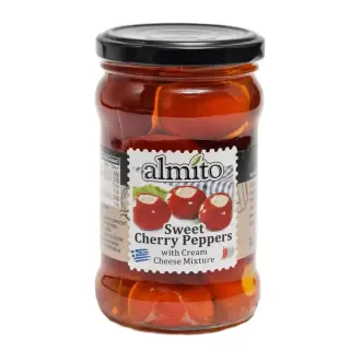 Peperoni ciliegia ripieni di formaggio