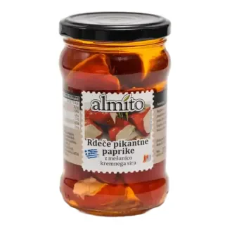 Peperoni rossi ripieni di formaggio Almito